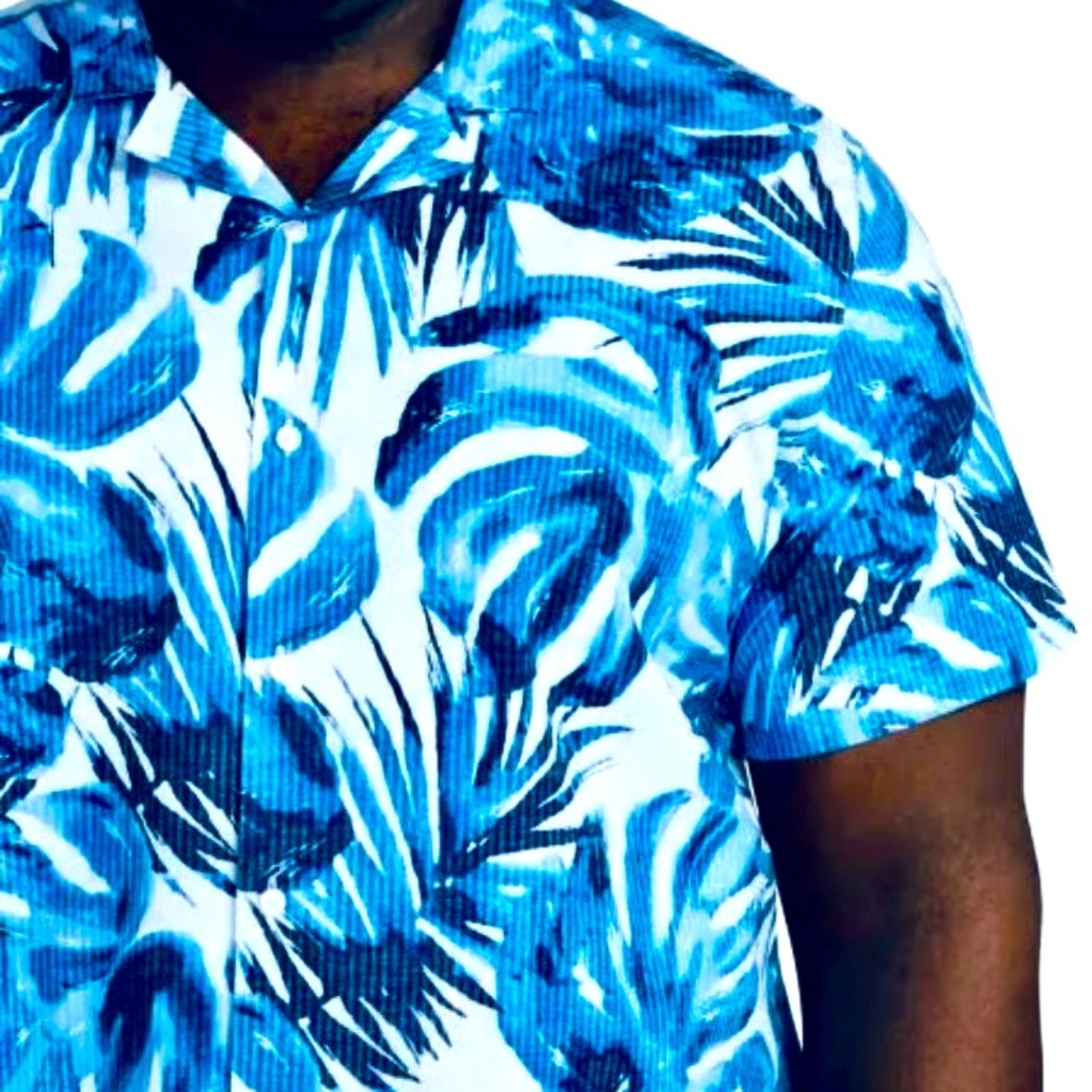 MICHAEL Kors men’s 4XL Button Up Hawaiian short Sleeve Shirt (Big & Tall) EUC - Picture 2 of 12